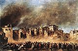 Francesco Guardi Canvas Paintings - Fire in the Oil Depot at San Marcuola